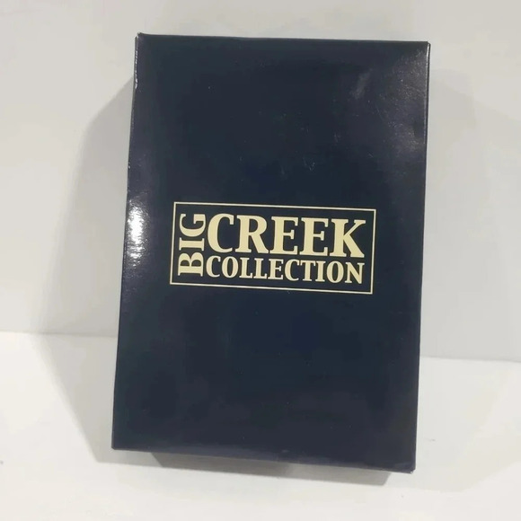 Big Creek Collection Mens  Black Leather Trifold Wallet. - Picture 2 of 6